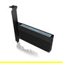 ICY BOX IB-PCI214M2-HSL Tarjeta PCIe a M.2 NVMe 2280/2260/2242 con Disipador, PCIe 4.0 Negro