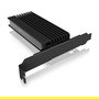 ICY BOX IB-PCI214M2-HSL Tarjeta PCIe a M.2 NVMe 2280/2260/2242 con Disipador, PCIe 4.0 Negro