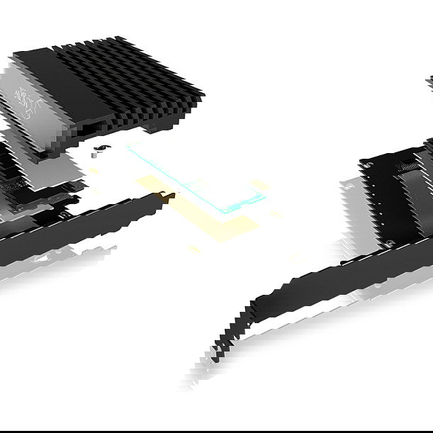 ICY BOX IB-PCI214M2-HSL Tarjeta PCIe a M.2 NVMe 2280/2260/2242 con Disipador, PCIe 4.0 Negro