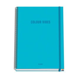 Bloc Dohe Colour Vibes Micro.Tapa Extra A4 100H 90Gr Cuadric.5X5 Cyan