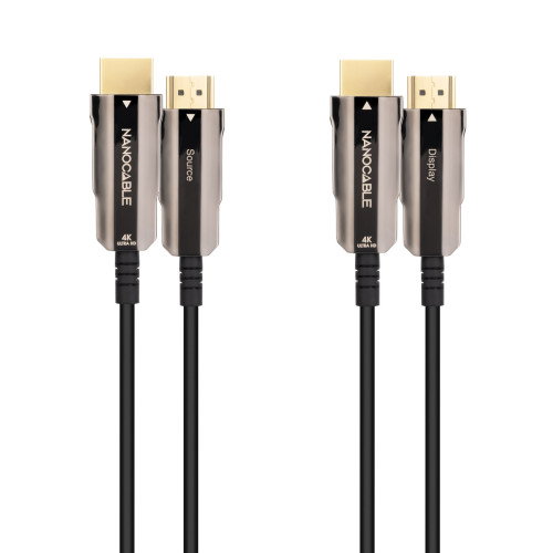 Nanocable Cable HDMI V2.0 AOC 50m Negro 4K@60Hz 18Gbps