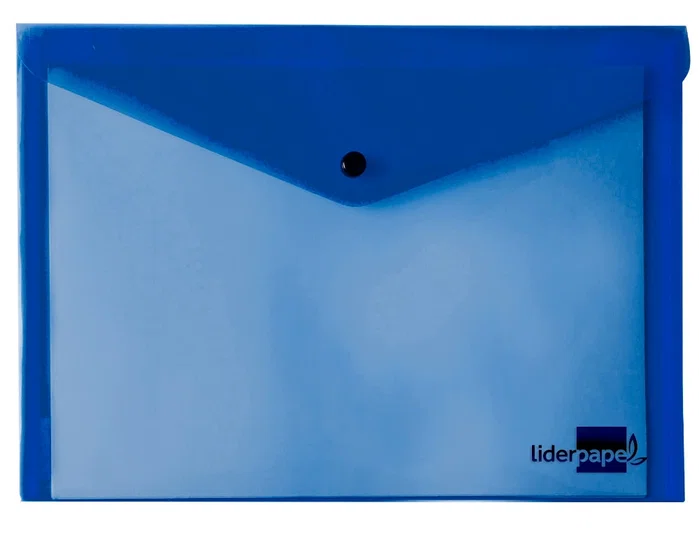 Liderpapel Carpeta dossier con broche 34352 azul transparente DIN A5