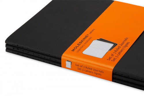 Moleskine Set de 3 Libretas Cahier 9x14 cm Negras Rayadas Moleskine Set de 3 Libretas Cahier 9x14 cm Negras Rayadas