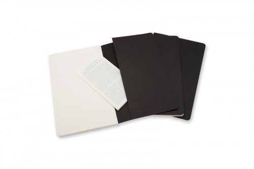Moleskine Set de 3 Libretas Cahier 9x14 cm Negras Rayadas Moleskine Set de 3 Libretas Cahier 9x14 cm Negras Rayadas