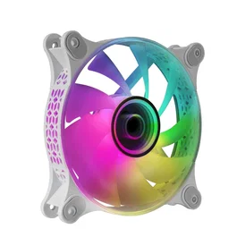 Mars Gaming MF-3D Ventilador ARGB 12cm Blanco para PC - Espejo Infinito 3D, 1200 RPM, 12 dB, Compatible con Aura Sync, Mystic Light, RGB Fusion