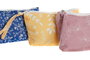 DKD Home Decor Neceser Boho Azul Marino Amarillo 6 Unidades 6 x 13 x 17 cm