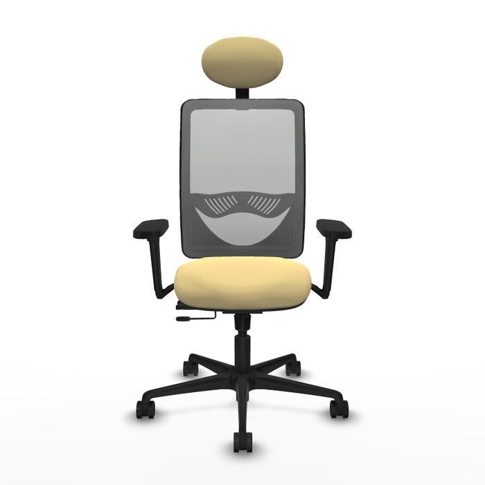 PIQUERAS Y CRESPO Silla de oficina Zulema con mecanismo Sincro/Traslack Crema y Gris PIQUERAS Y CRESPO Silla de oficina Zulema con mecanismo Sincro/Traslack Crema y Gris