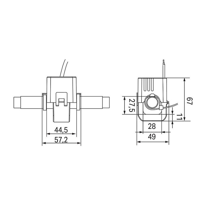 WAGO 855-4105/250-101 Transformador de corriente de cables 250A/5A 1 VA