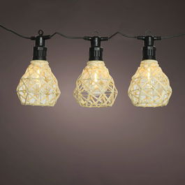 Lumineo 898355 Lámpara Colgante LED para Exterior con 10 Bombillas, Guirnalda Negra de 450cm