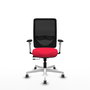 PIQUERAS Y CRESPO Silla de oficina Zulema Rojo/Negro con mecanismo Sincro/Traslack