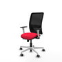 PIQUERAS Y CRESPO Silla de oficina Zulema Rojo/Negro con mecanismo Sincro/Traslack