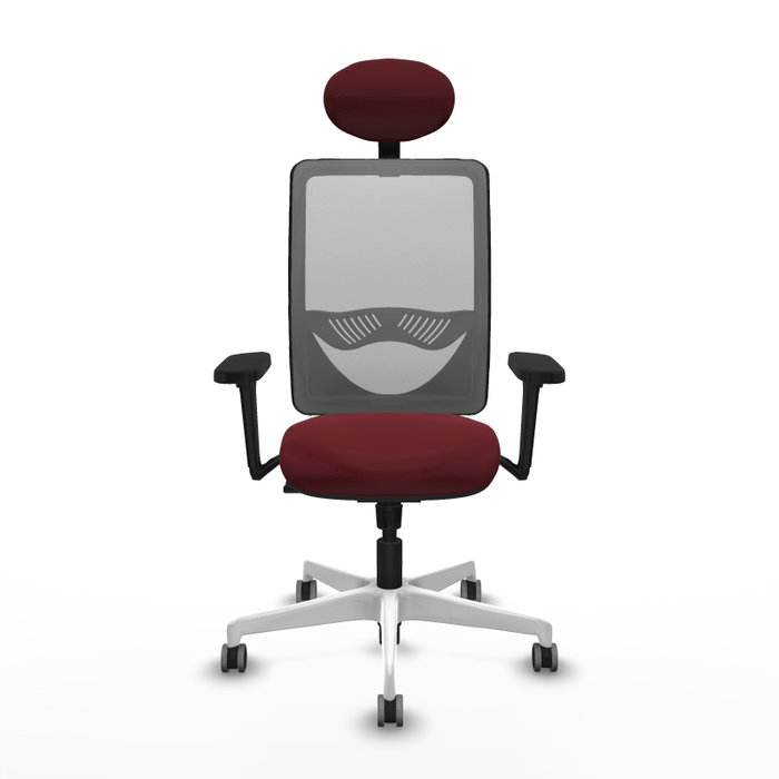 PIQUERAS Y CRESPO Silla de oficina Zulema con mecanismo Sincro, Granate y Gris PIQUERAS Y CRESPO Silla de oficina Zulema con mecanismo Sincro, Granate y Gris