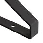 Emuca Juego de soportes para estante de madera Shelf con forma triangular, Acero, Pintado negro