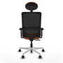 PIQUERAS Y CRESPO Silla de oficina Zulema Naranja y Negro