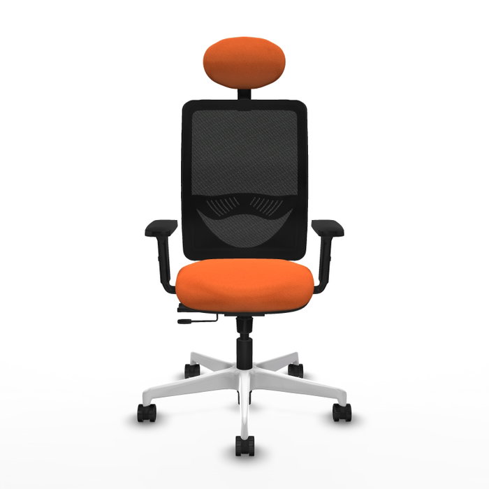 PIQUERAS Y CRESPO Silla de oficina Zulema Naranja y Negro