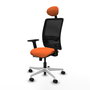 PIQUERAS Y CRESPO Silla de oficina Zulema Naranja y Negro