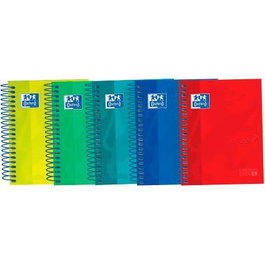 Oxford Cuaderno espiral Ebook 4 Tapa extradura 120 hojas cuadricula 5 mm Colores surtidos Octavo 80x155x170 mm