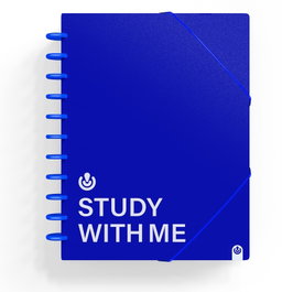 CARCHIVO INGENIOX Carpeta Ingeniox Study With Me con 30 fundas A4, azul