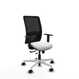 PIQUERAS Y CRESPO Silla de oficina Zulema con mecanismo Sincro/Traslack Blanco y Negro