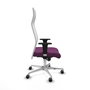 PIQUERAS Y CRESPO Sillón Albacete Morado y Blanco con Mecanismo Sincro y Base de Aluminio