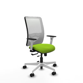PIQUERAS Y CRESPO Silla de oficina Zulema Sincro/Traslack Pistacho y Blanco