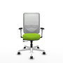 PIQUERAS Y CRESPO Silla de oficina Zulema Sincro/Traslack Pistacho y Blanco