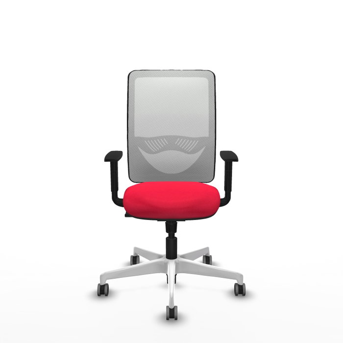 PIQUERAS Y CRESPO Silla de oficina Zulema con mecanismo Sincro, Rojo y Blanco