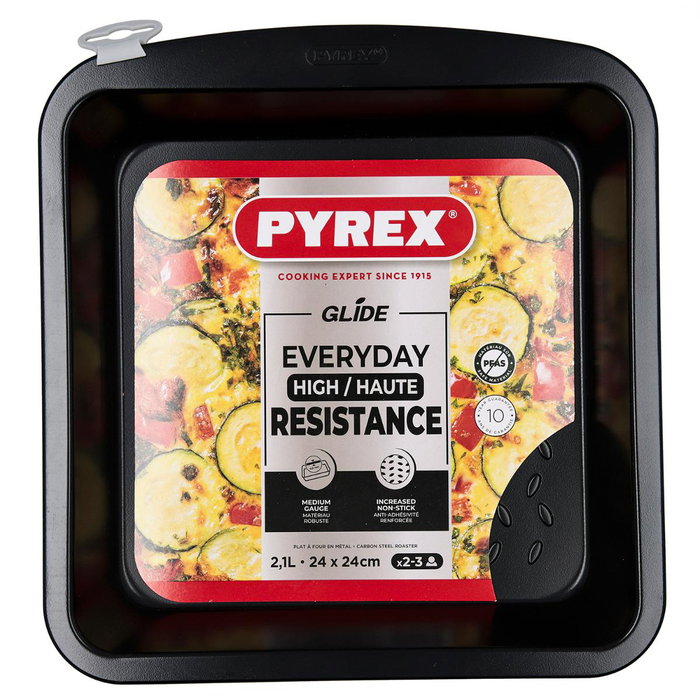 Fuente Cuadrada Horno Acero Glide Pyrex® 24 cm Fuente Cuadrada Horno Acero Glide Pyrex® 24 cm