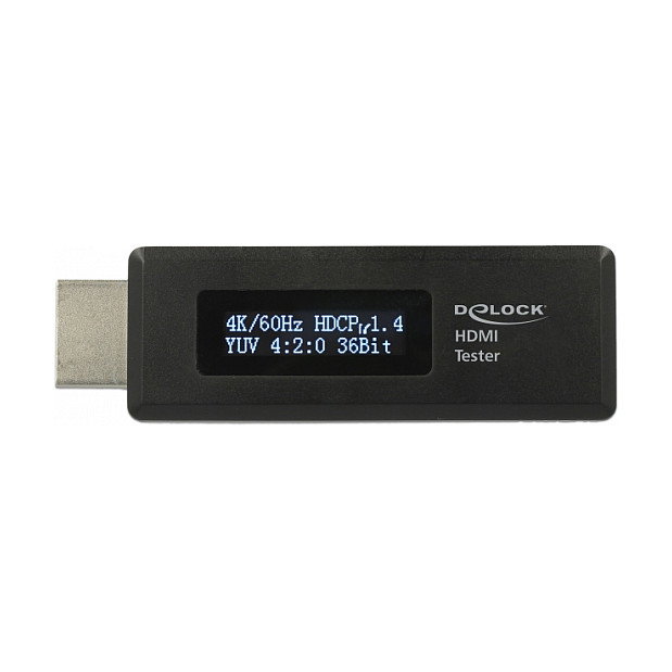 DeLOCK 63327 Probador HDMI con pantalla OLED y conectores HDMI-A y USB Micro-B