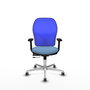 PIQUERAS Y CRESPO Silla de oficina Jorquera con mecanismo Sincro/Traslack Azul