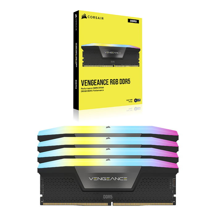 Corsair CMH192GX5M4B5200C38 Kit de Memoria RAM DDR5 192GB (4x48GB) 5200MHz CL38 Vengeance RGB para PC con Intel XMP