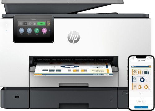 HP OfficeJet Pro 9130b Impresora Multifunción Inalámbrica a Color All-in-One con Impresión Doble Cara, Copiadora, Escáner y Fax, para Oficina, Gris Cemento HP OfficeJet Pro 9130b Impresora Multifunción Inalámbrica a Color All-in-One con Impresión Doble Cara, Copiadora, Escáner y Fax, para Oficina, Gris Cemento