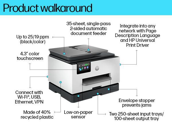 HP OfficeJet Pro 9130b Multifunción Color Gris