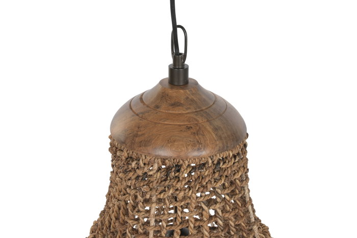 DKD Home Decor Lamps 2c 24 Lámpara Techo Balines Natural 75 x 55 x 75 cm Fibra Hecho a mano