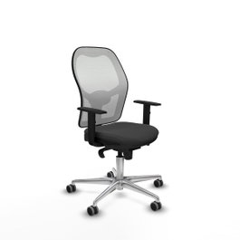 PIQUERAS Y CRESPO Silla de oficina Jorquera con mecanismo Sincro, Gris oscuro y Blanco