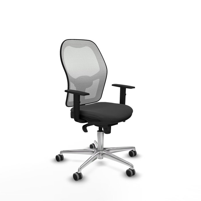 PIQUERAS Y CRESPO Silla de oficina Jorquera con mecanismo Sincro, Gris oscuro y Blanco PIQUERAS Y CRESPO Silla de oficina Jorquera con mecanismo Sincro, Gris oscuro y Blanco