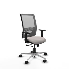 PIQUERAS Y CRESPO Silla de oficina Zulema con mecanismo Sincro/Traslack Blanco y Gris