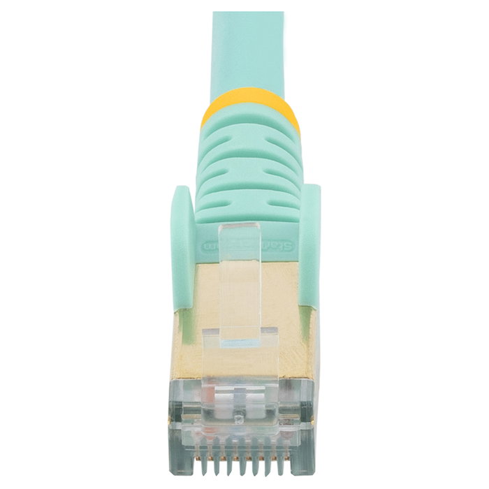 StarTech.com Cable de red Cat6a de 2m, Turquesa, RJ45 Snagless, STP, 10GbE