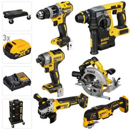 DeWALT DCK685P3T-QW Set de herramientas a batería con taladro, atornillador y sierra