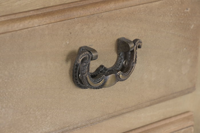 DKD Home Decor Escritorio Toscana Natural Blanco 133 x 68 x 75 cm con 5 Cajones