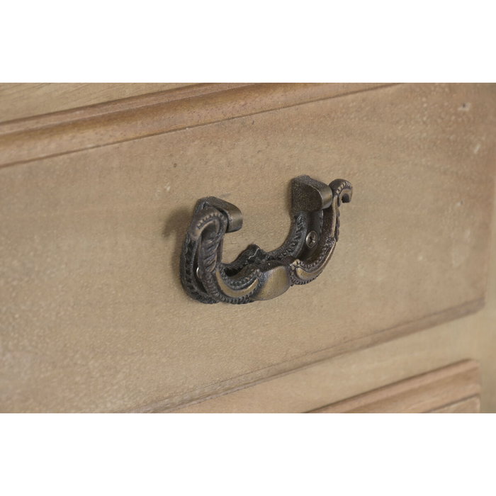 DKD Home Decor Escritorio Toscana Natural Blanco 133 x 68 x 75 cm con 5 Cajones