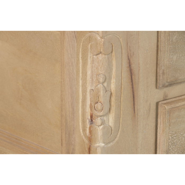 DKD Home Decor Escritorio Toscana Natural Blanco 133 x 68 x 75 cm con 5 Cajones