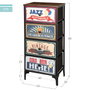 Color Baby Max Home-Mueble Cómoda Vintage 4 Cajones 45X30X98 Cm