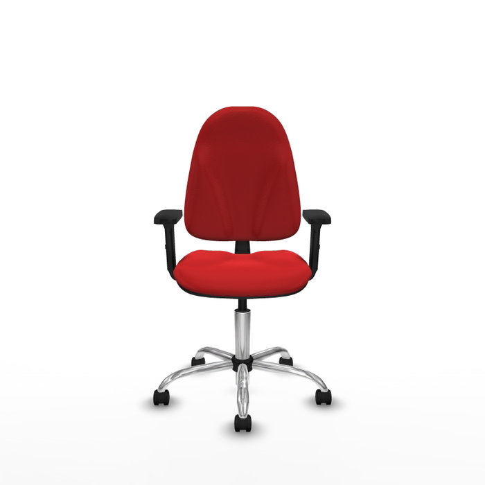 PIQUERAS Y CRESPO Silla de oficina Algarra Rojo con Brazos 2D