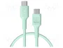 Green Cell KABGC100PF30MG Cable USB C a USB C Verde 0,3 m