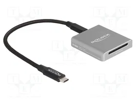DeLOCK Lector de tarjetas USB Type-C™ para SD Express (SD 7.1), Gris