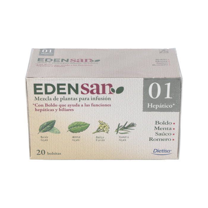 DIETISA Edensan 01 Hepático Infusión con 20 Filtros DIETISA Edensan 01 Hepático Infusión con 20 Filtros