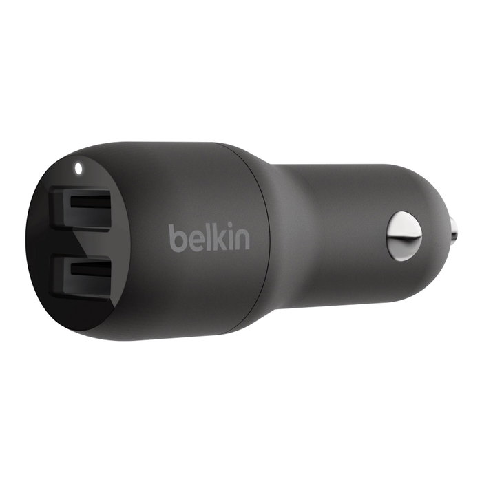 Belkin Cargador para Coche BoostCharge Doble USB-A 24W Negro
