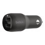 Belkin Cargador para Coche BoostCharge Doble USB-A 24W Negro