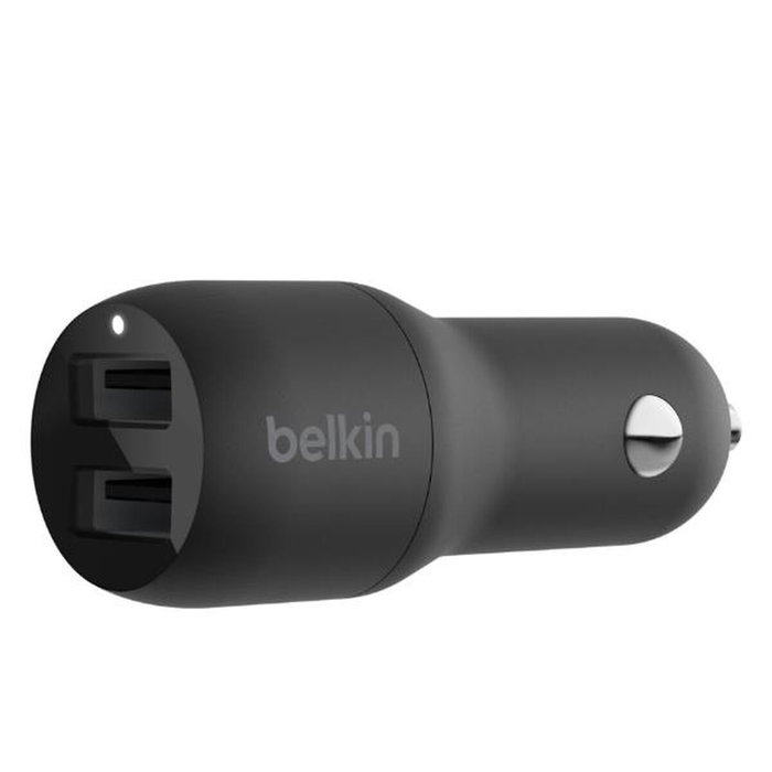 Belkin BOOST↑CHARGE Cargador de coche doble USB-A 24W Negro CCB001BTBK